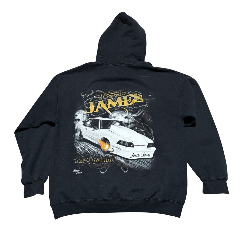 Jesse James Performance 10/4 Racing Hoodie Drag Car Size Large 23 x 28